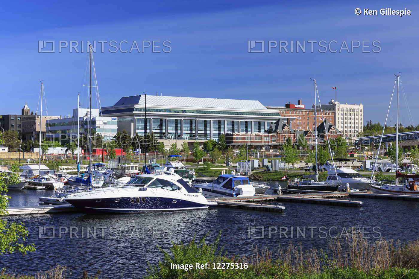 Boats On The Waterfront; Thunder Bay, Ontario, Canada