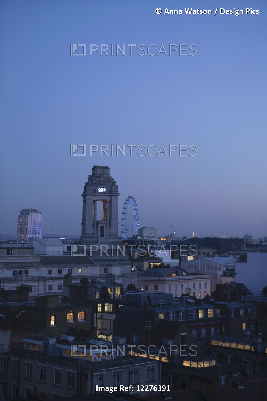 Rooftops Of Covent Garden Seen From Newton Street, With The London Eye And The ...