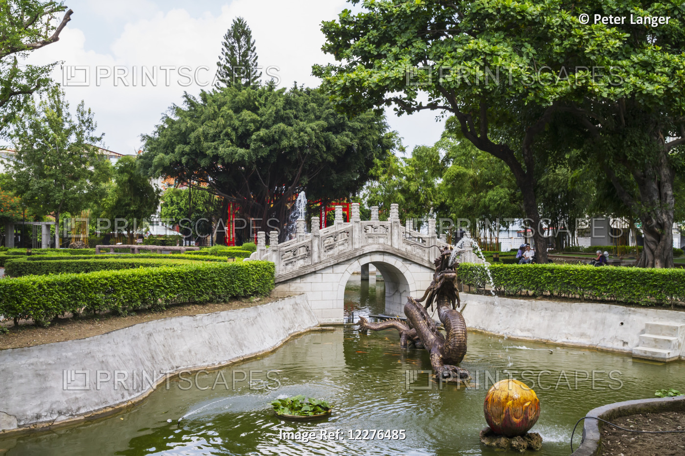 Stone Bridge In The Garden Of Zheng Chenggong (Koxinga) Shrine; Tainan, Taiwan