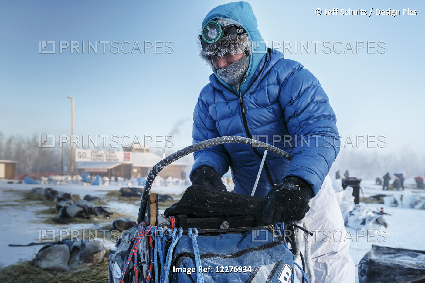 Paige Drobny Packs Her Sled In The Morning At The Huslia Checkpoint During ...