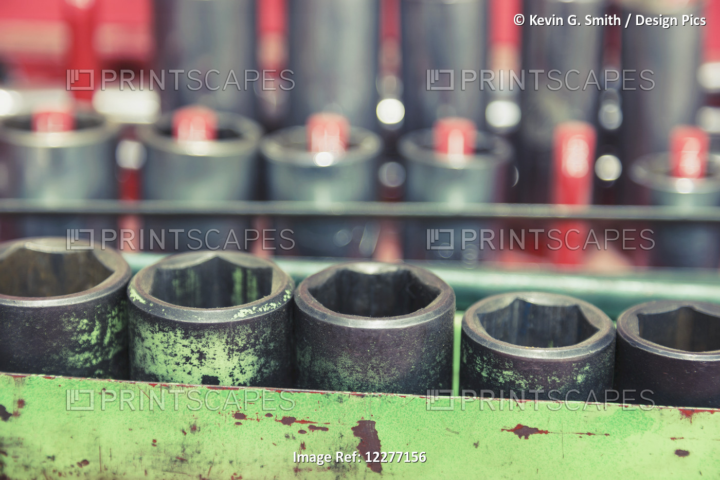 Close Up Of A Socket Set And Tools At An Electrical Power Plant, Prudhoe Bay, ...