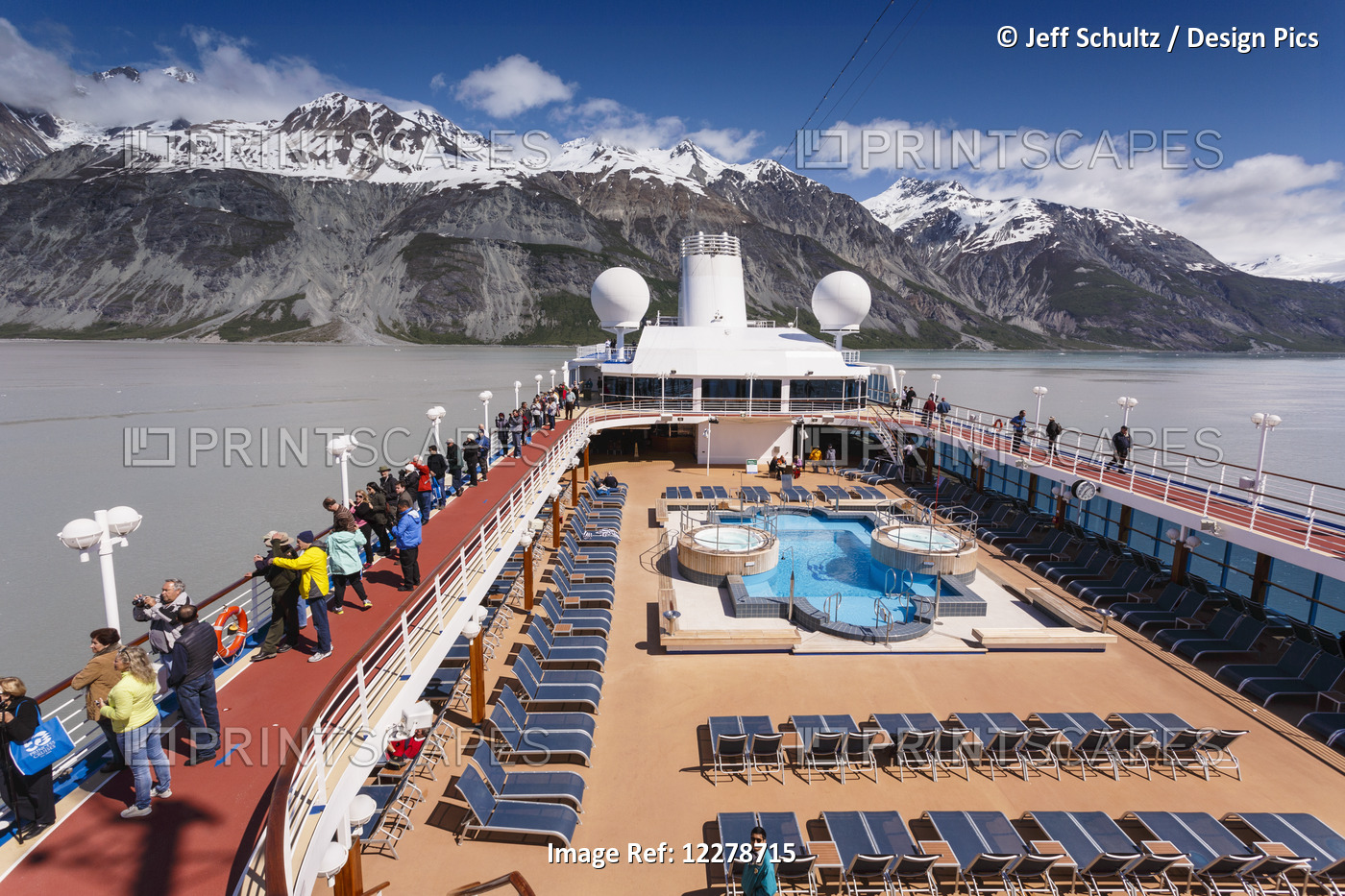 Visitors Aboard A Pacific Princess Cruise Ship View Margerie Glacier And ...