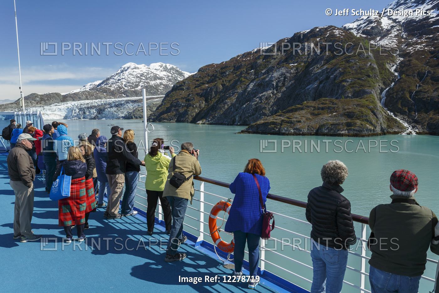 Visitors Aboard A Pacific Princess Cruise Ship View Margerie Glacier And ...