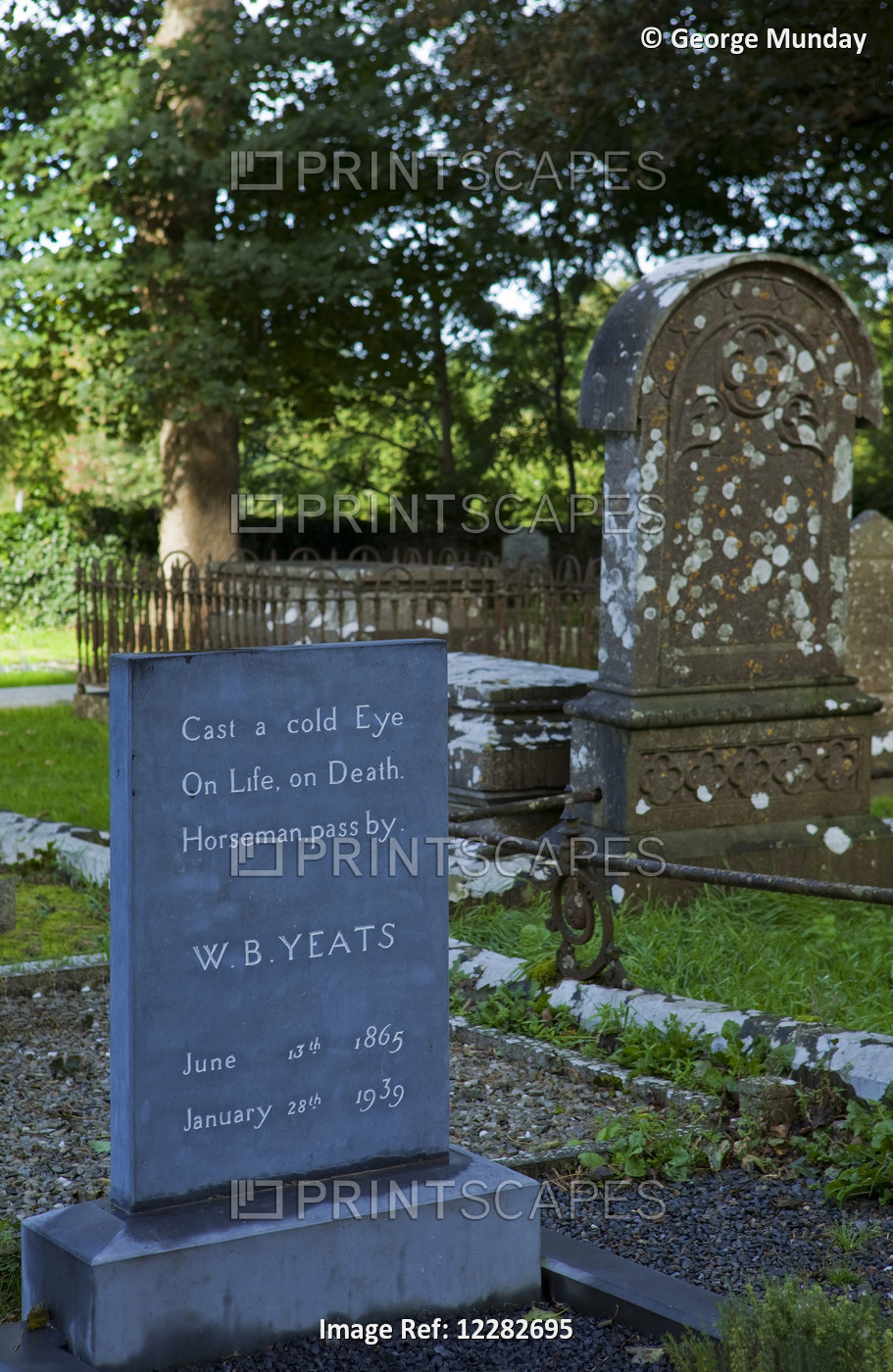 Gravestone Of William Butler Yeats,  Drumcliffe Parish Church, County Sligo, ...
