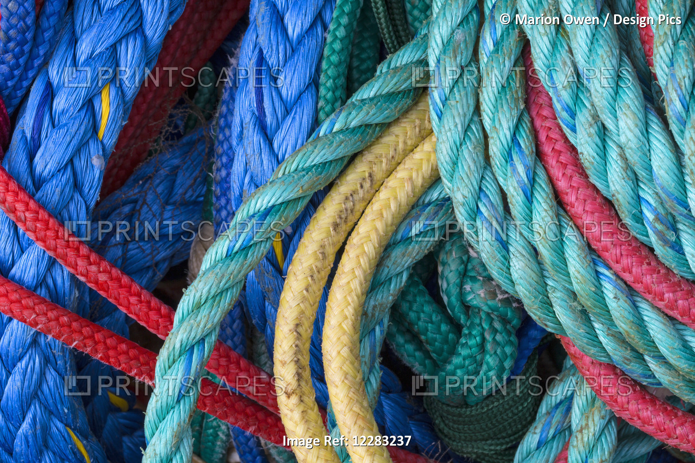Detail Of Colorful Commercial Fishing Gear, Nets, And Line In Kodiak, Southwest ...