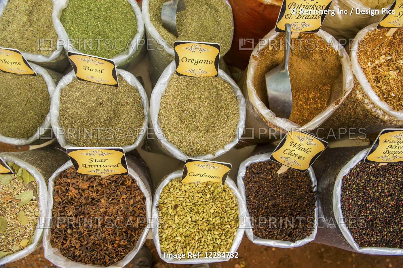 Herbs And Spices For Sale At Farmers Market; Pretoria, Gauteng, South Africa