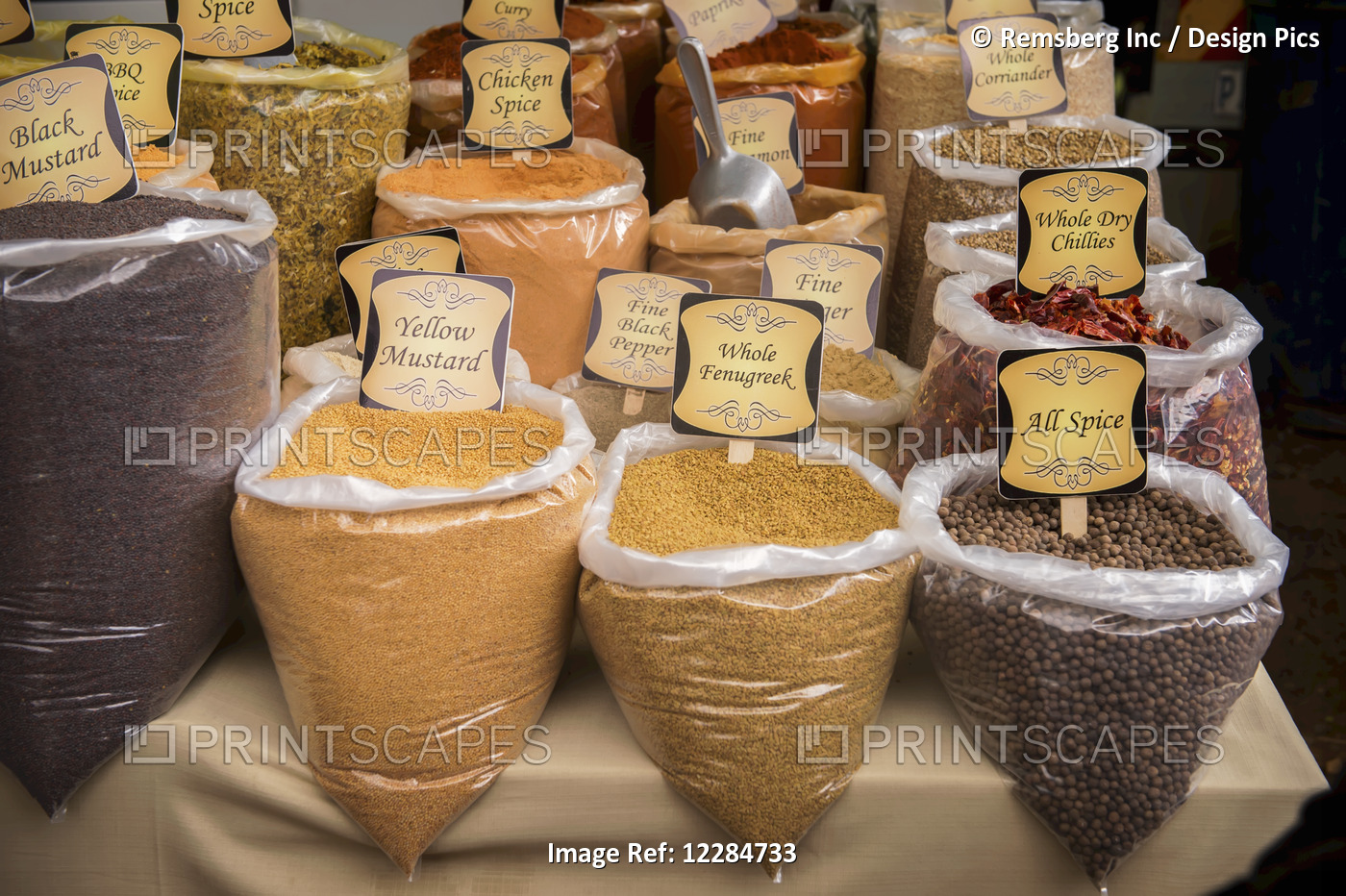 Herbs And Spices For Sale At Farmers Market; Pretoria, Gauteng, South Africa
