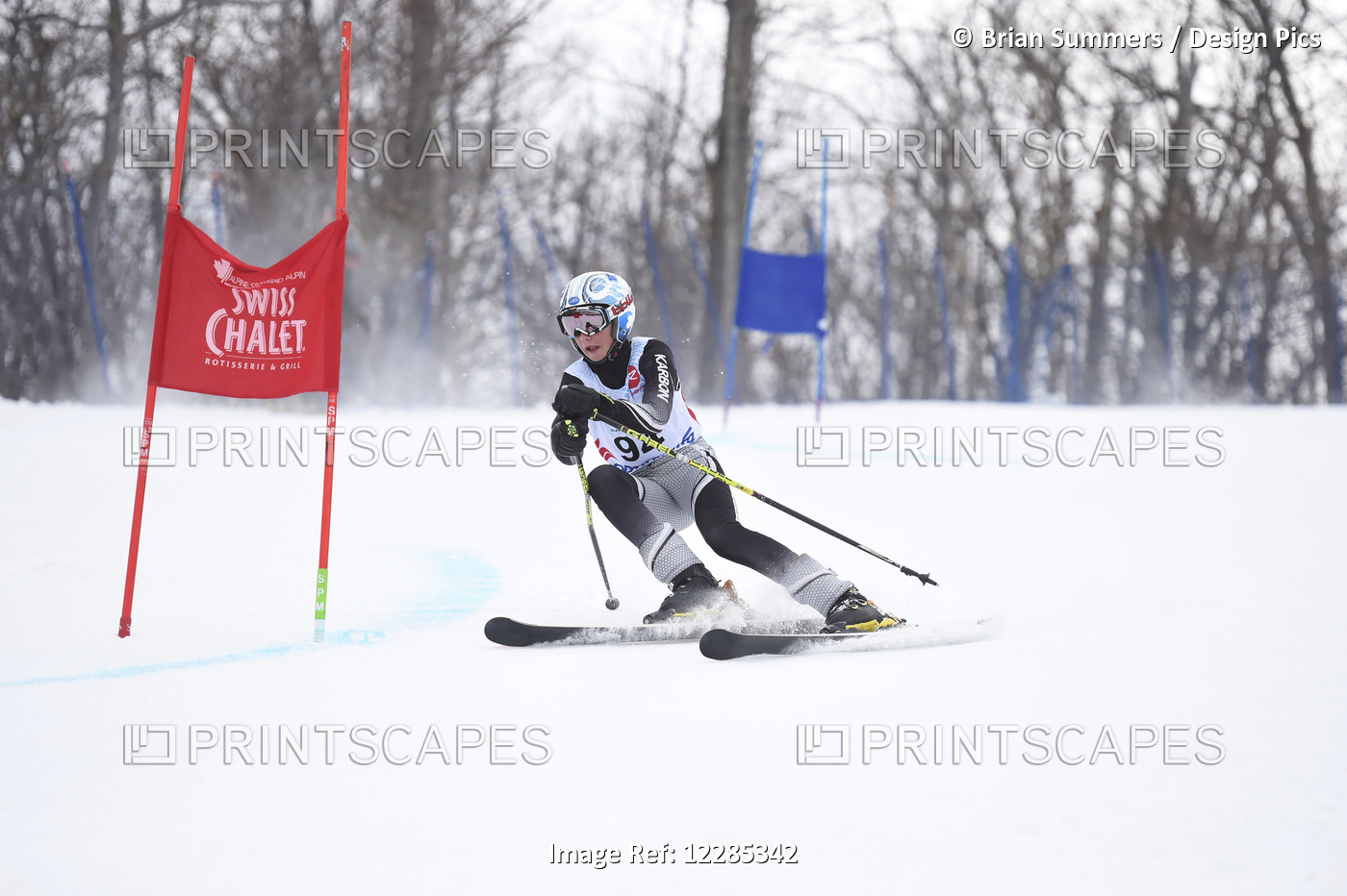 U14 Gs Alpine Ski Club Racer; Collingwood, Ontario, Canada