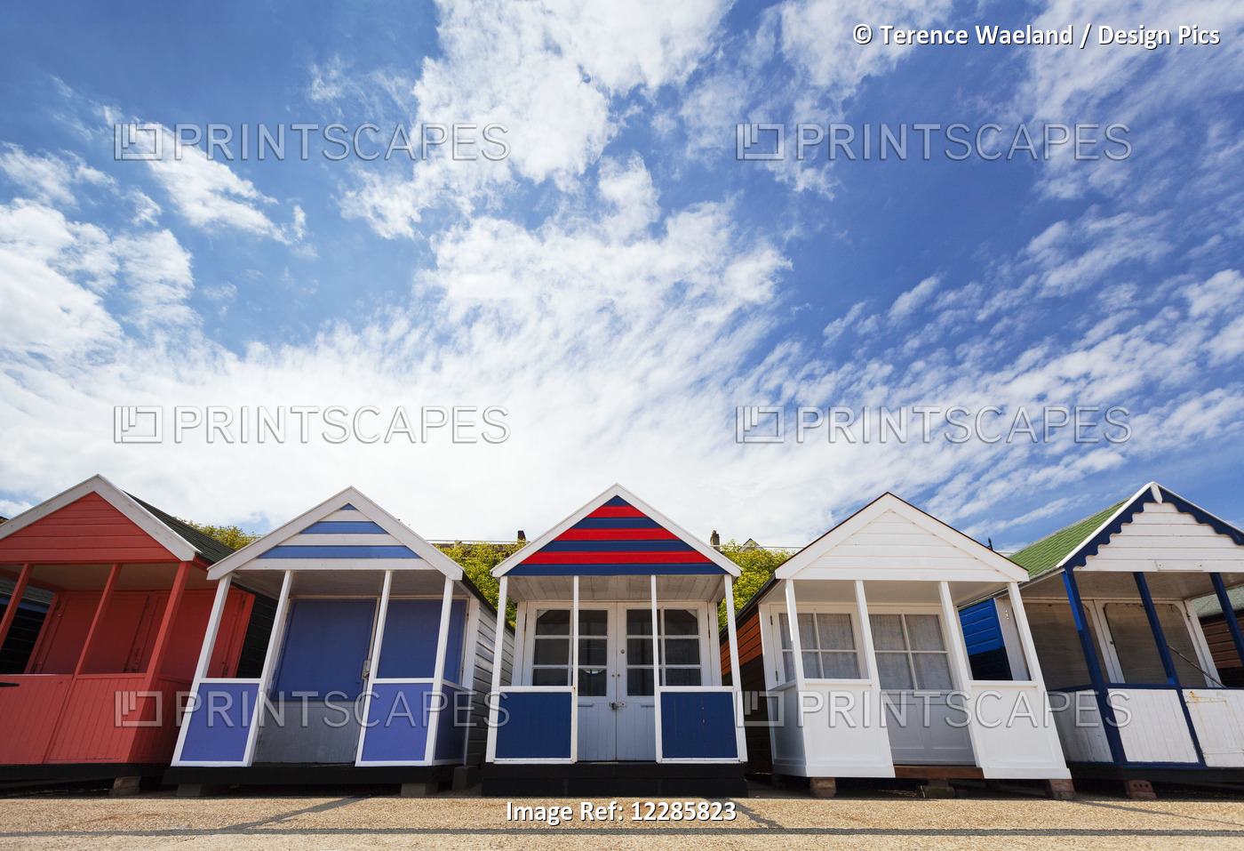 Colourful Beach Huts; Southwold, Suffolk, England