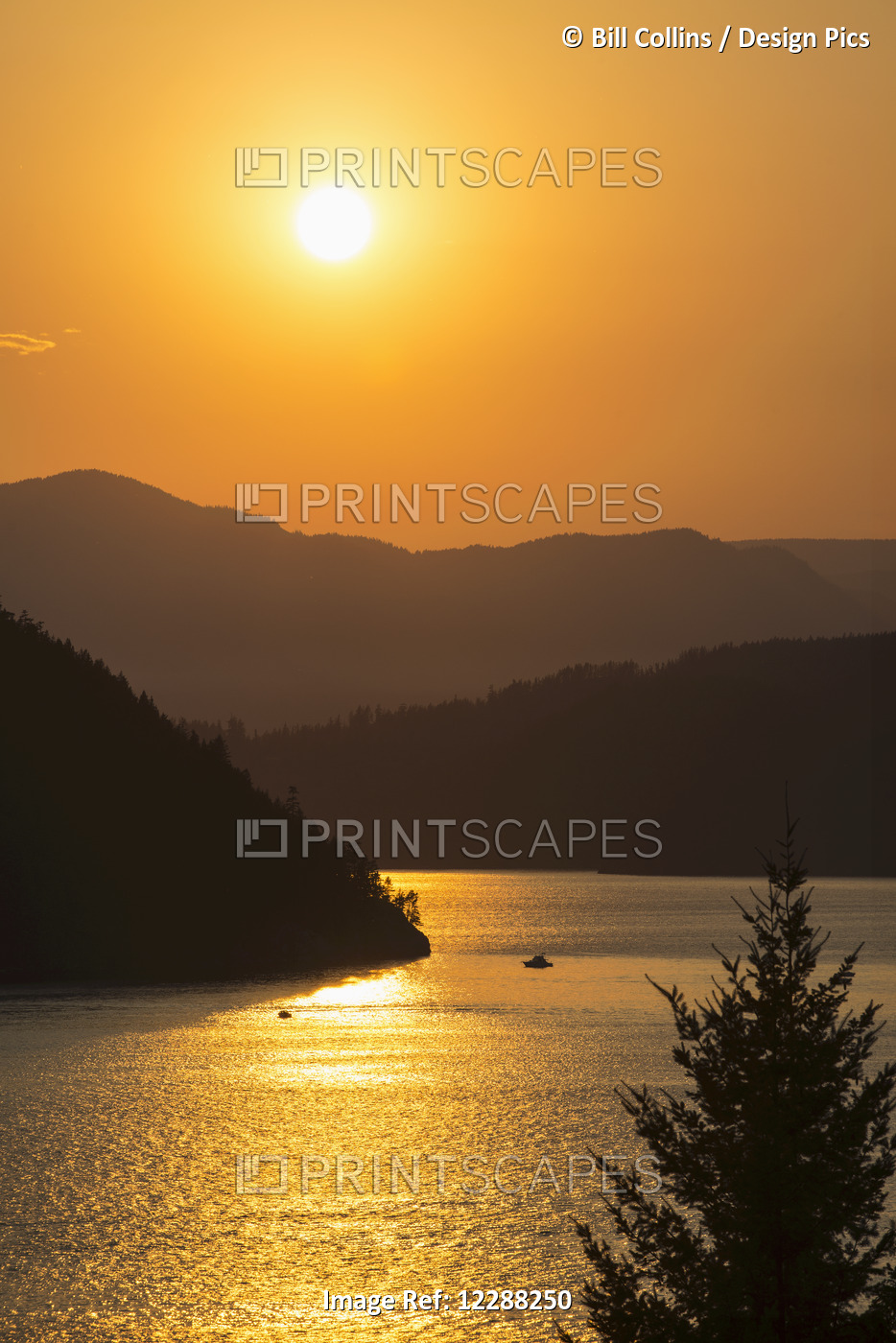 Smoke From Bc Wildfires Adds Colour To The Sunset Over Howe Sound; British ...
