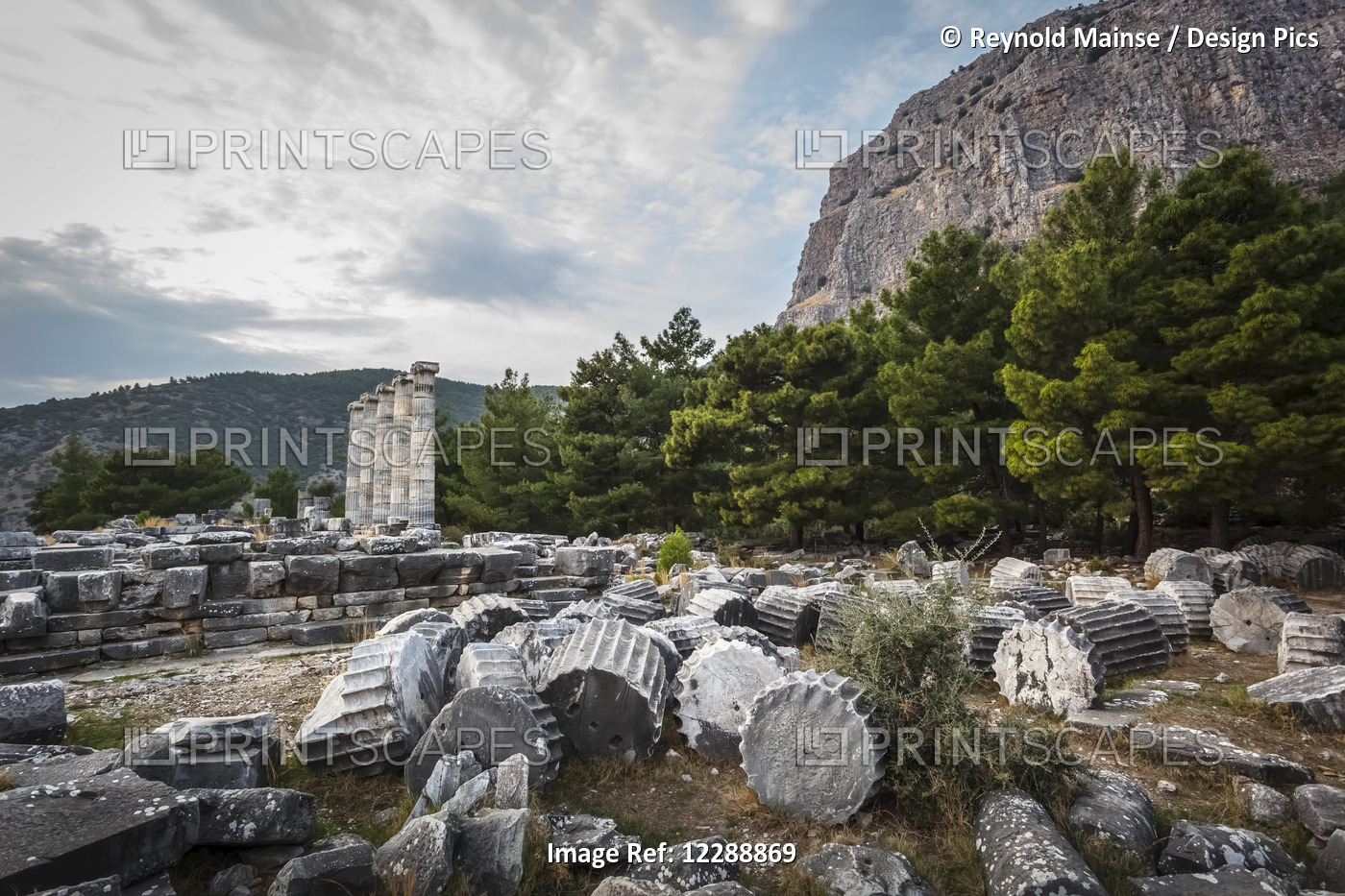 Ruins Of The Sanctuary Of Athena; Priene, Turkey