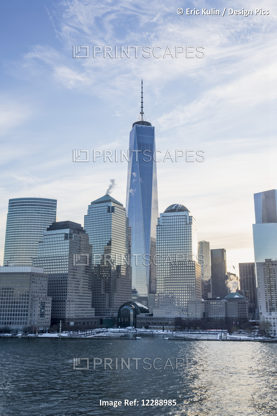 Manhattan Skyline, With The New World Trade Centre; New York City, New York, ...