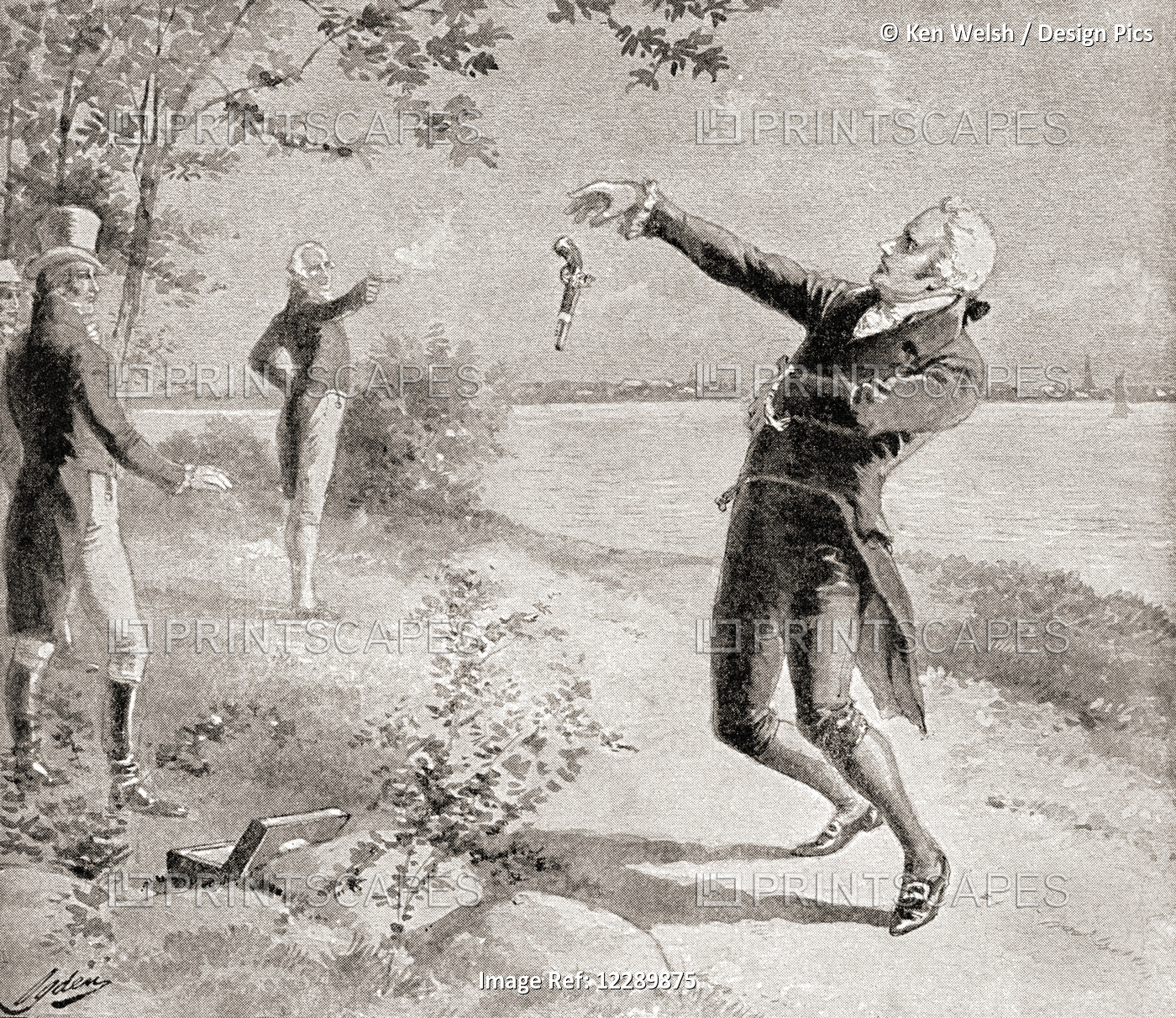 The Burr-hamilton Duel On July 11, 1804, Between Alexander Hamilton, C.1757 - ...