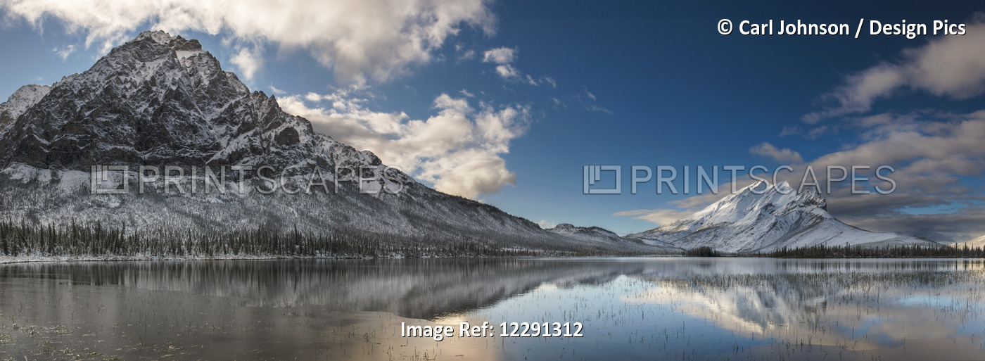 Mt. Dillon And Mt. Sukakpak Reflecting In A Pond In The Brooks Range North Of ...