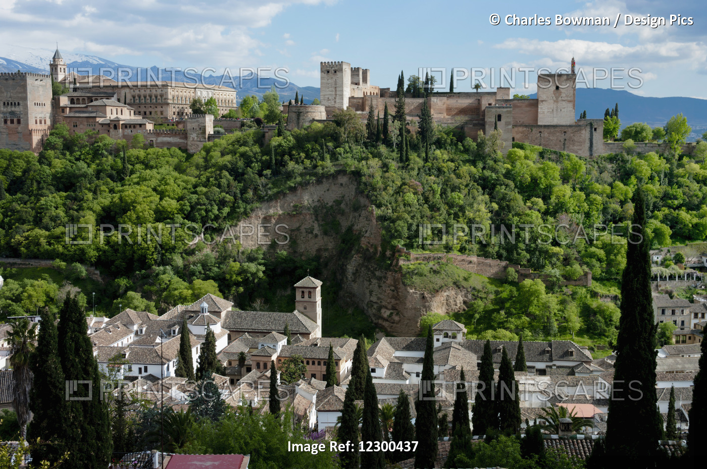 Skyline Of Alhambra; Alhambra, Granada, Andalucia, Spain