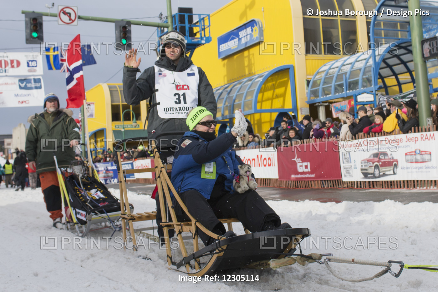 Joar Leifseth Ulsom And Team Leave The Ceremonial Start Line With An Iditarider ...