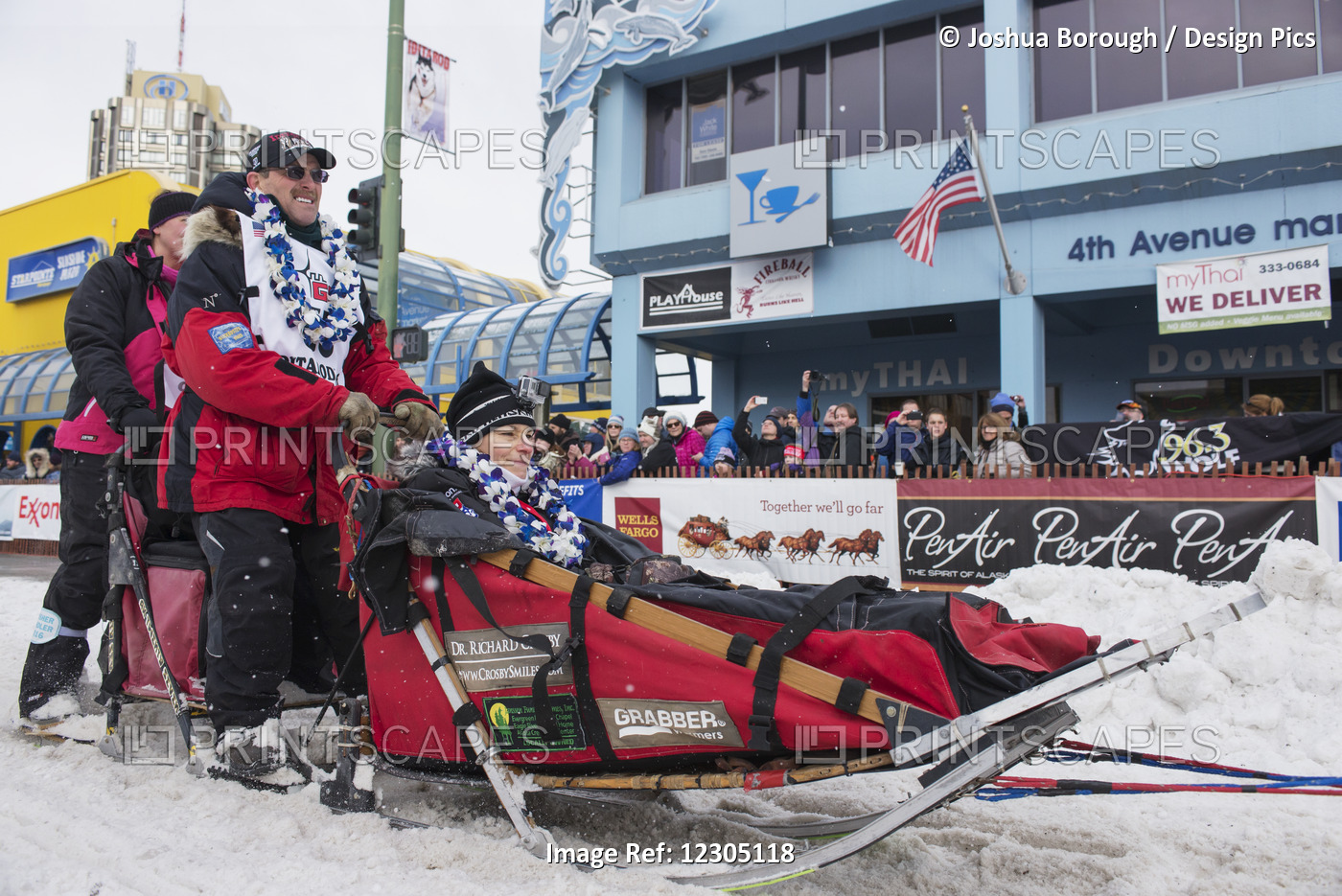Paul Gebhardt And Team Leave The Ceremonial Start Line With An Iditarider ...