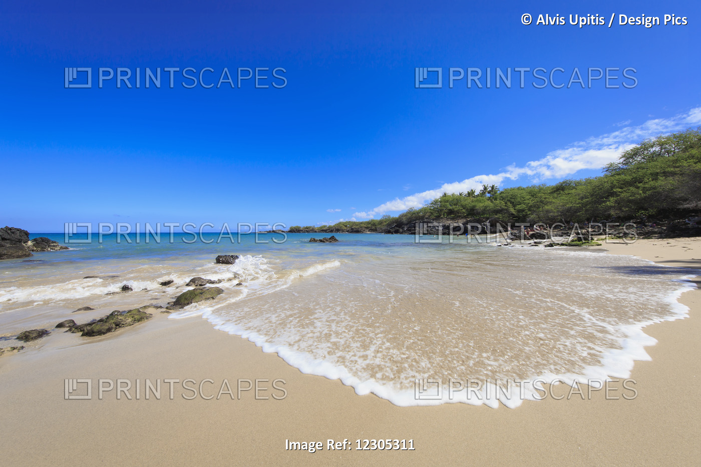 Wailua Beach, Known Locally As Beach 69; Kohala, Island Of Hawaii, Hawaii, ...