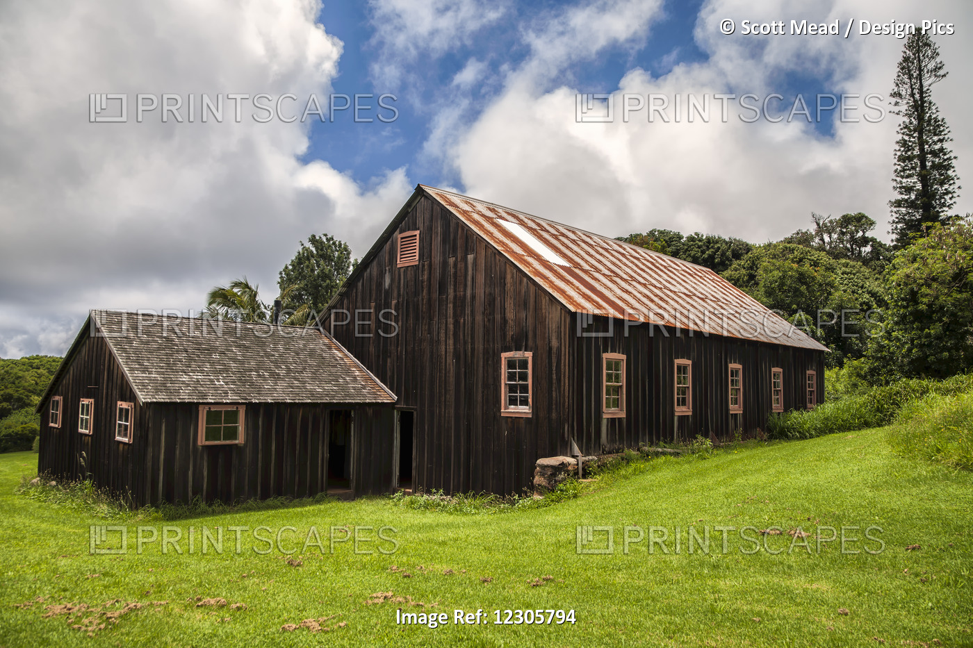 An Old Building Used For Sugar Cane Processing; Molokai, Hawaii, United States ...
