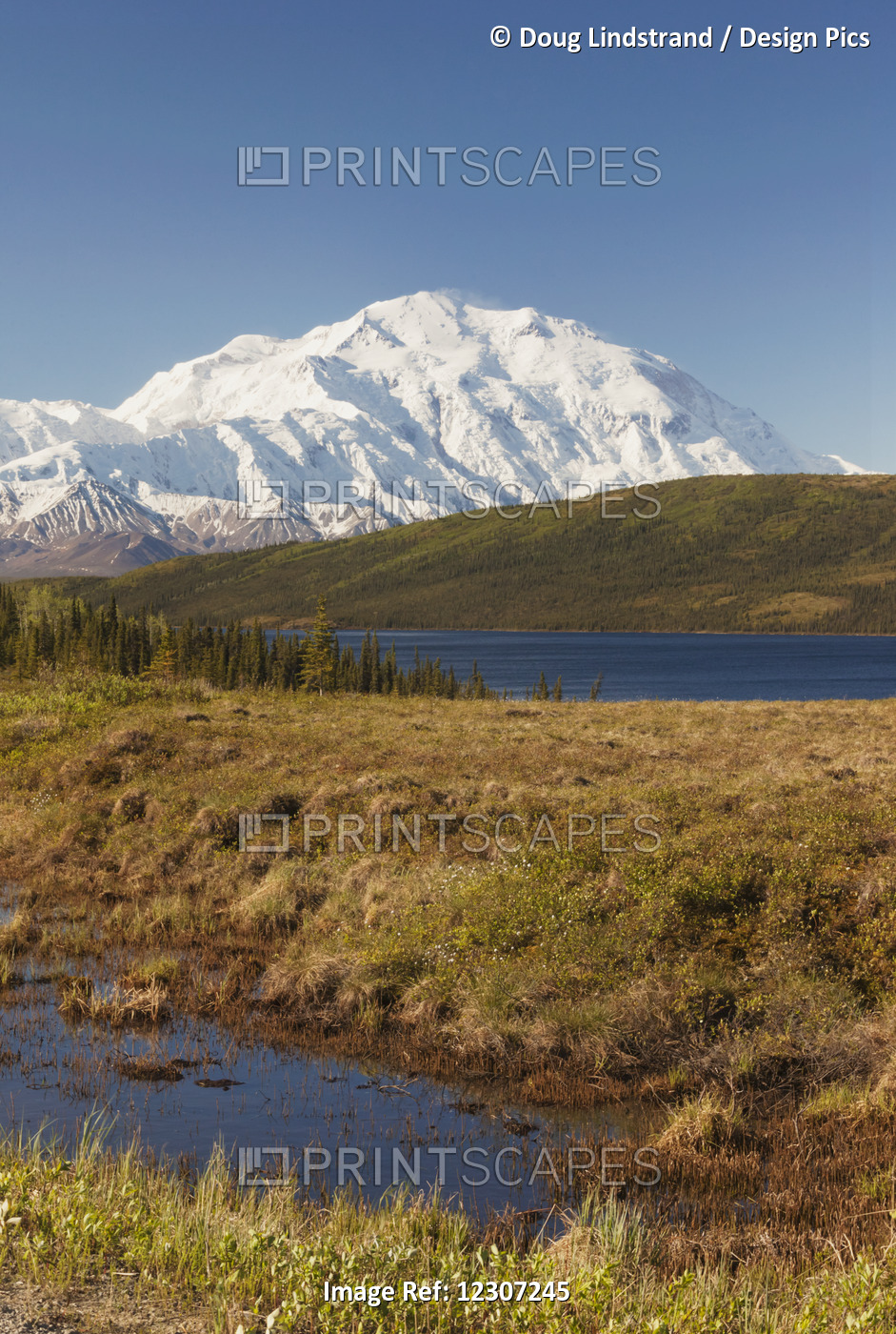 View Of Denali And Alaska Range, Denali National Park And Preserve, Interior ...