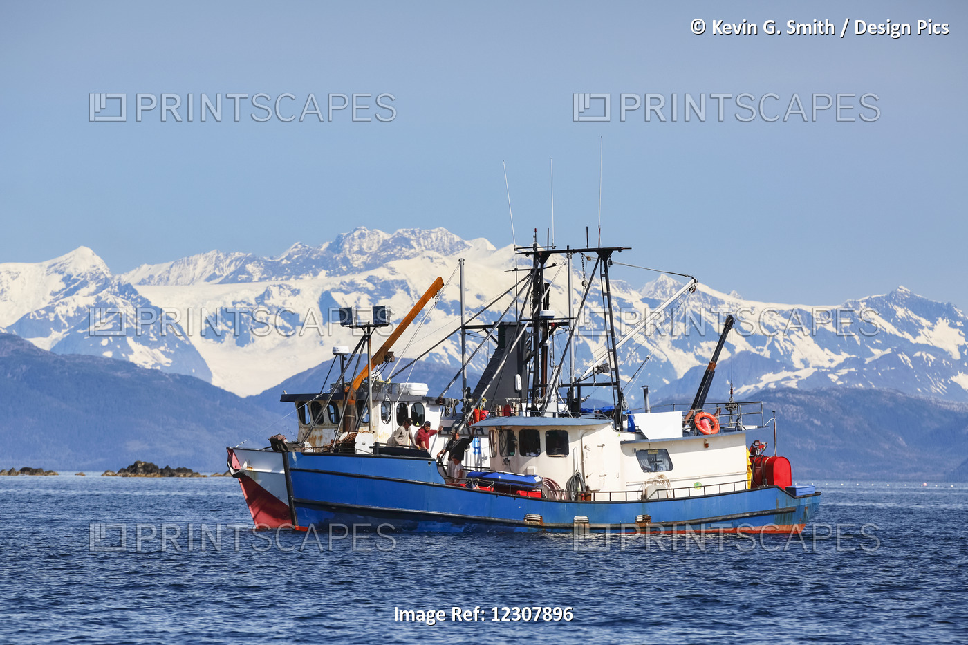 Two Commercial Fishing Boats On The Waters Of Main Bay Near Whittier, Prince ...