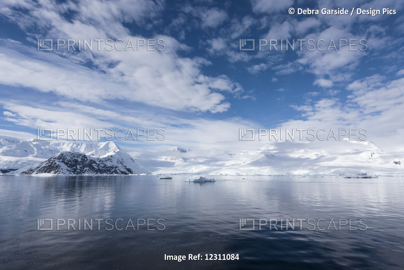 Sky Reflected In Water In Neko Harbour; Antarctica