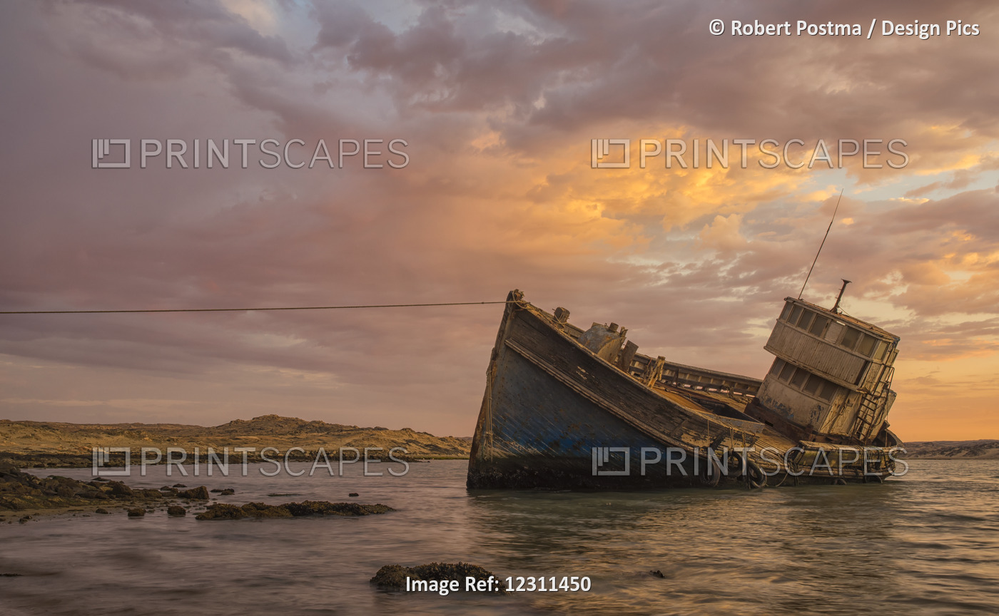 The "elena" Shipwreck Outside Of Luderitz; Namibia