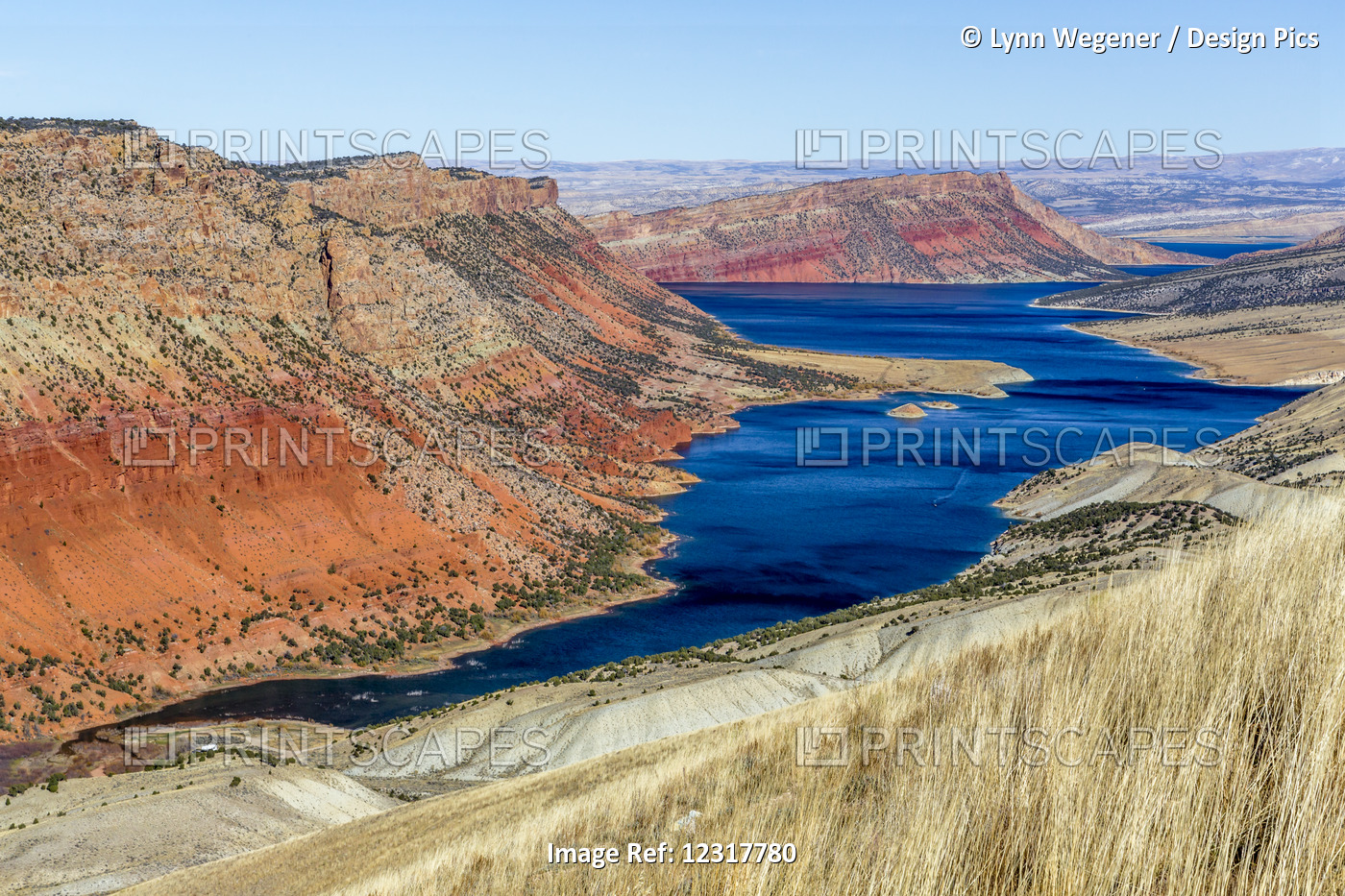 View Of The Flaming Gorge National Recreational Area In Wyoming And Utah; ...