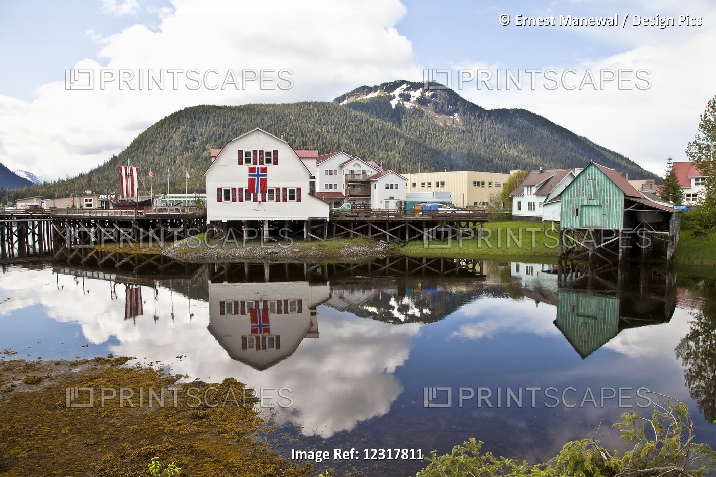 Sons Of Norway Hall On Hammer Slough In Petersburg, Southeast Alaska, USA