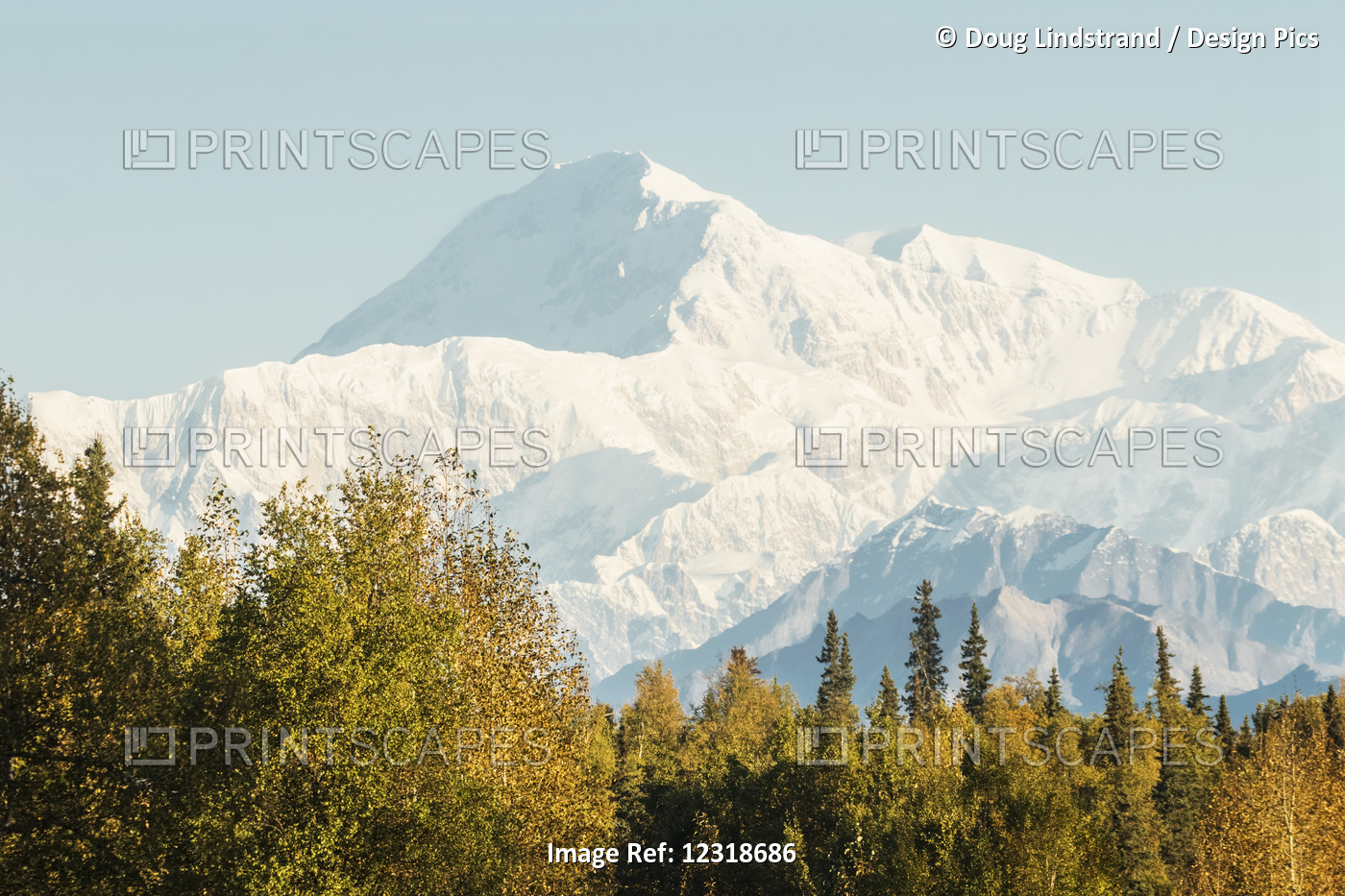Denali, Photographed From The Parks Highway Near South Viewpoint Rest Stop; ...