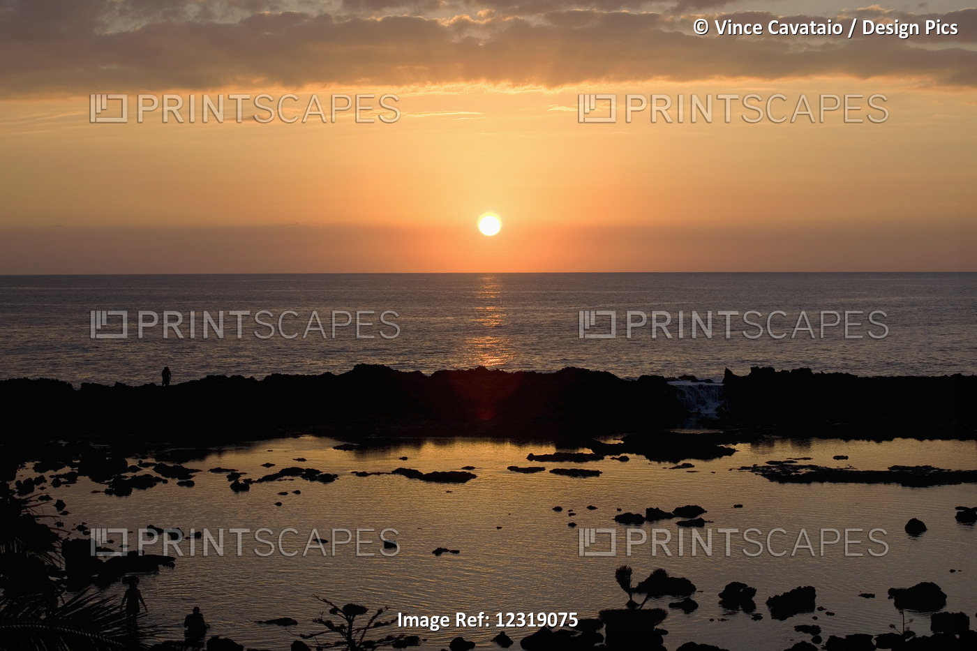 Northshore Sunset On Oahu; Oahu, Hawaii, United States Of America