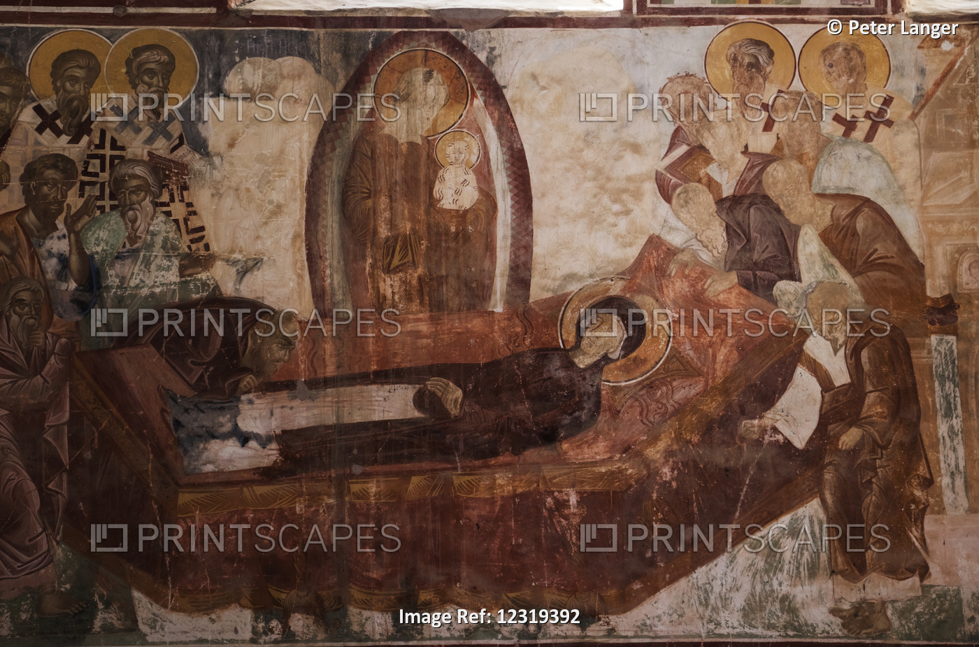 Fresco In The Interior Of The Church Of The Virgin At Gelati Monastery; ...
