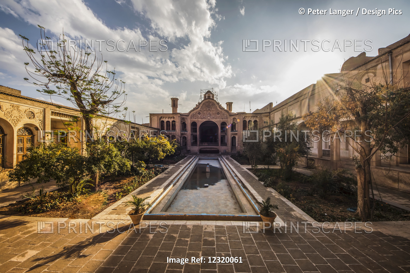 Pool And Summer Section Of The Borujerdi Historical House; Kashan, Esfahan ...