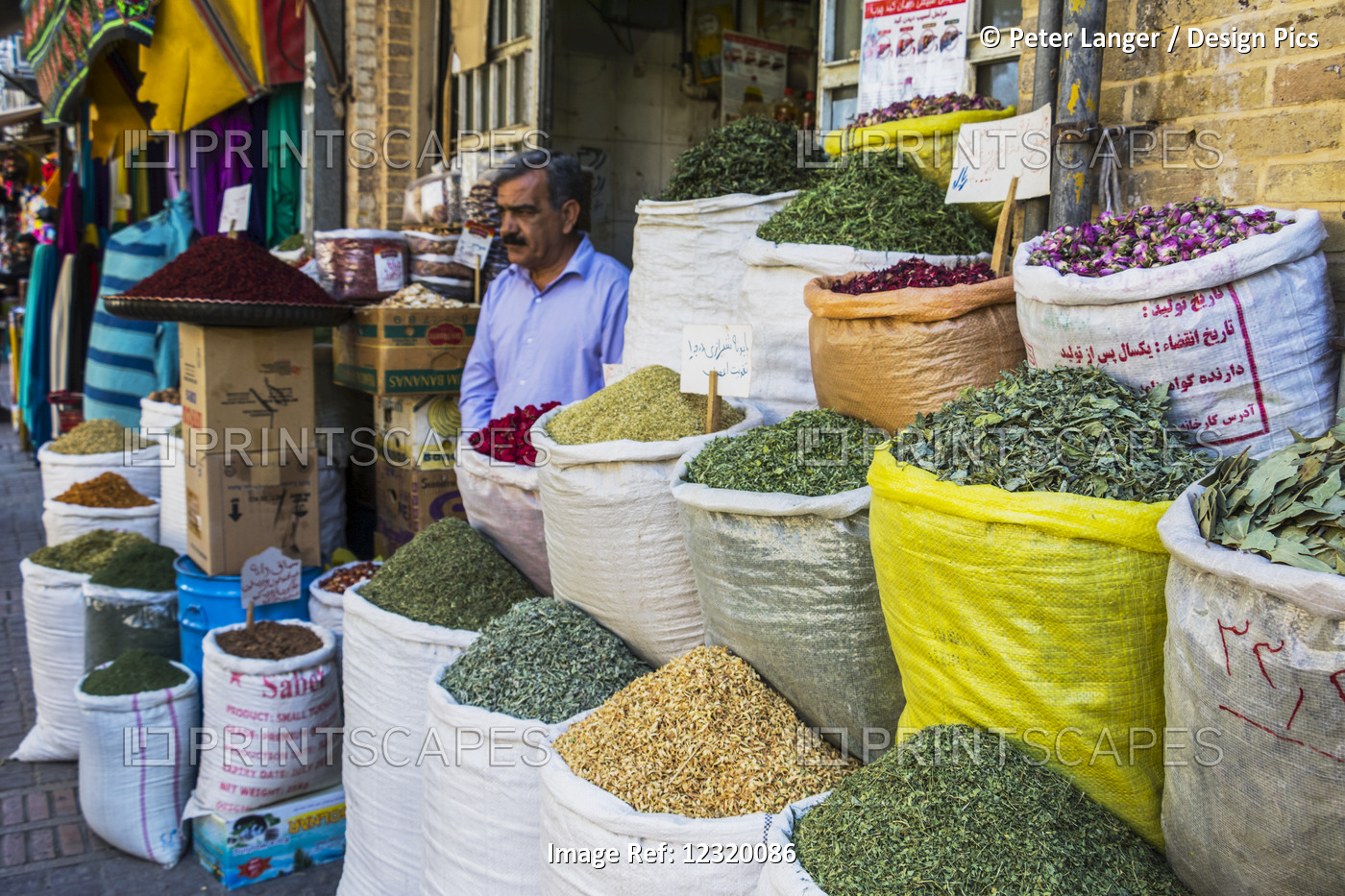 Spice Shop At The Vakil Bazaar; Shiraz, Fars Province, Iran