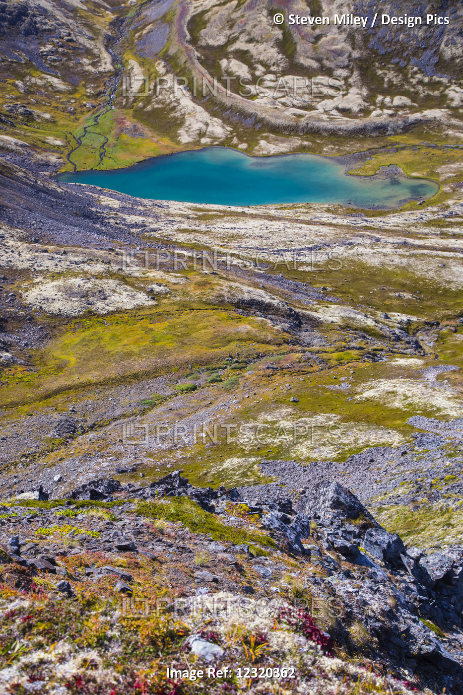 An Alpine Lake Near The Summit Creek Trail On The Kenai Peninsula; Alaska, ...