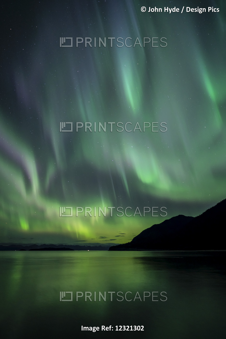Northern Lights Over The Inside Passage, Southeast Alaska, USA