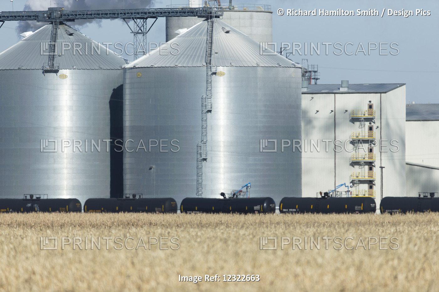 The Poet Biorefinery, An Ethanol Producer, And Cornfield, Near Groton; South ...
