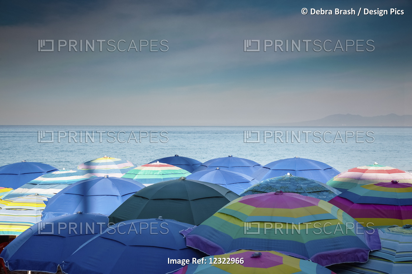 Beach Umbrellas, Los Muertos Beach, Bay Of Banderas; Puerto Vallarta, Mexico