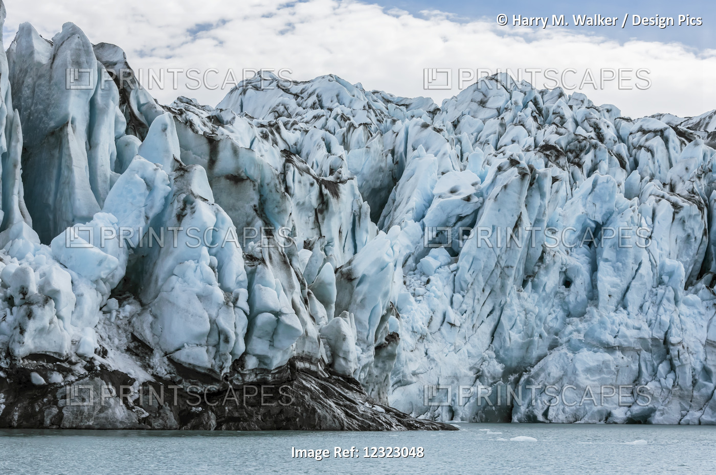 Front Face Of Colony Glacier, South-Central Alaska; Alaska, United States Of ...