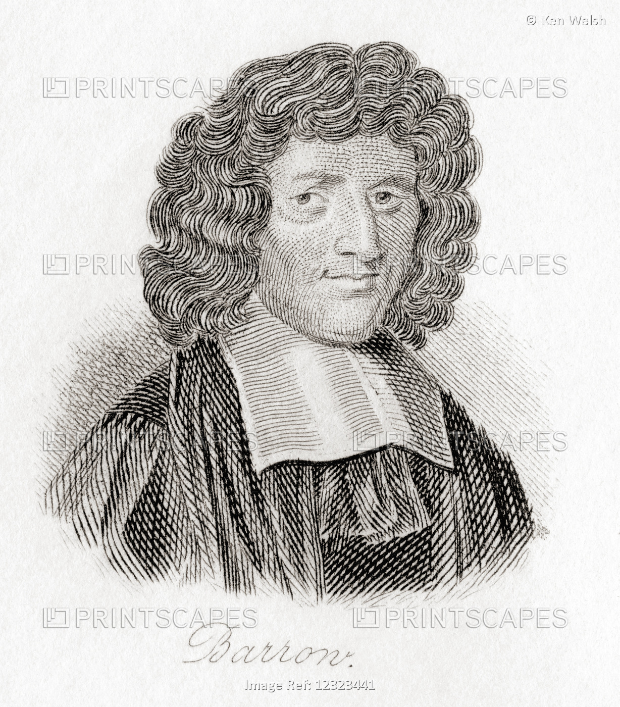 Isaac Barrow, 1630 - 1677.  English Christian Theologian And Mathematician.  ...