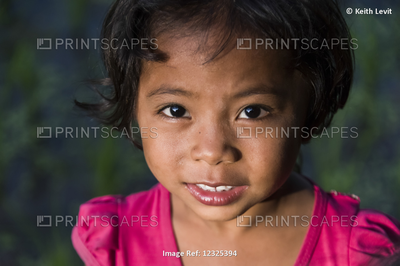 Portrait Of A Young South East Asian Girl; Luang Prabang Province, Laos