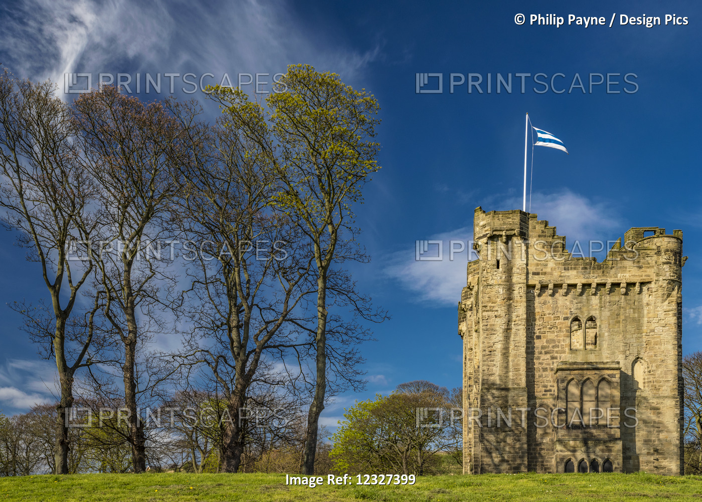 Gatehouse Tower Of Hylton Castle Built Around 1400; North Hylton, Sunderland, ...