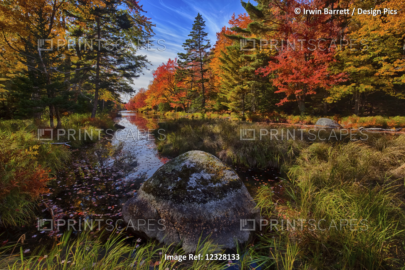 Autumn Afternoon Along The Westfield River Near North Brookfield; Nova Scotia, ...