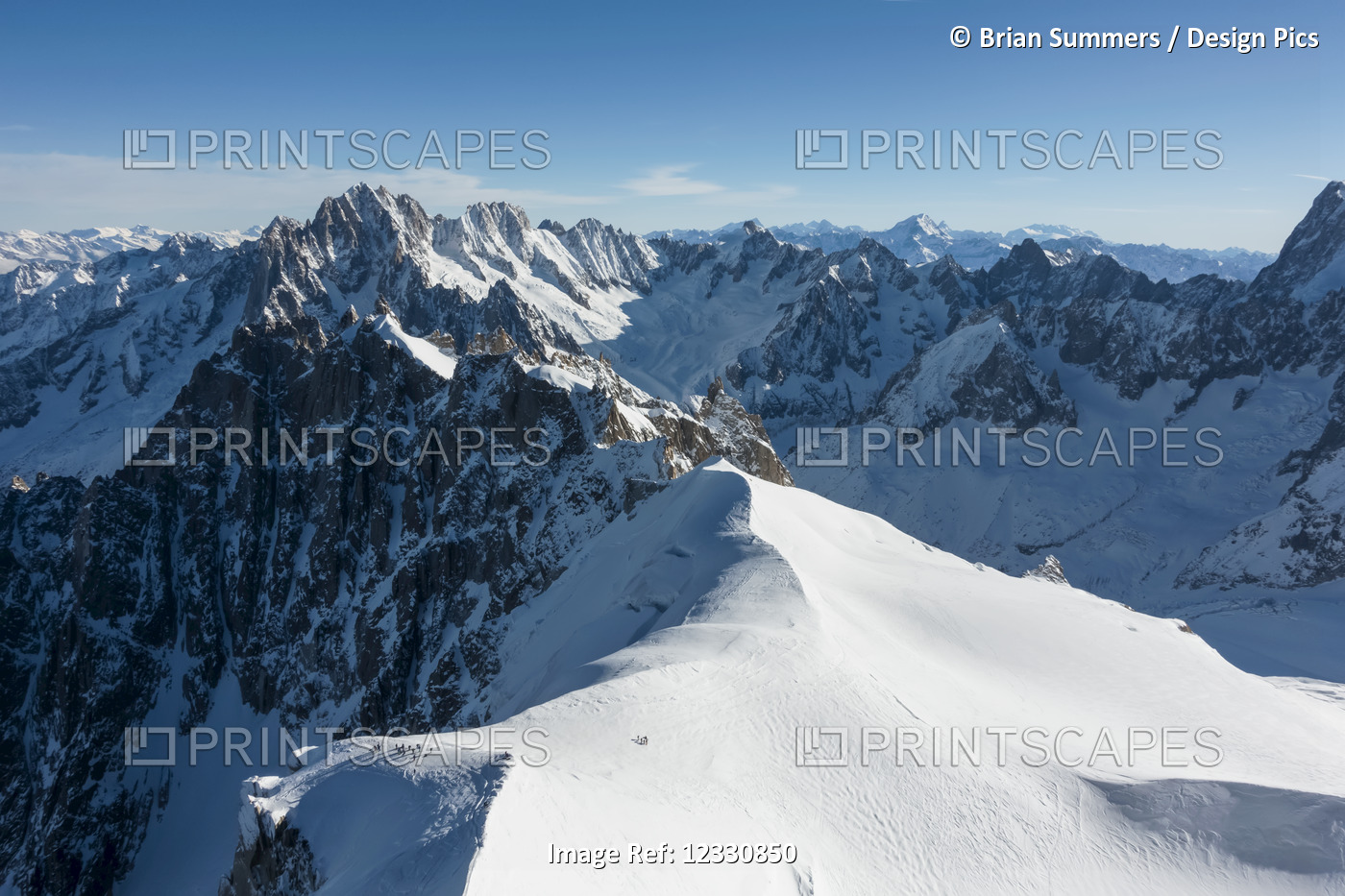 Vallee Blanche, Off-Piste Skiing; Chamonix, France