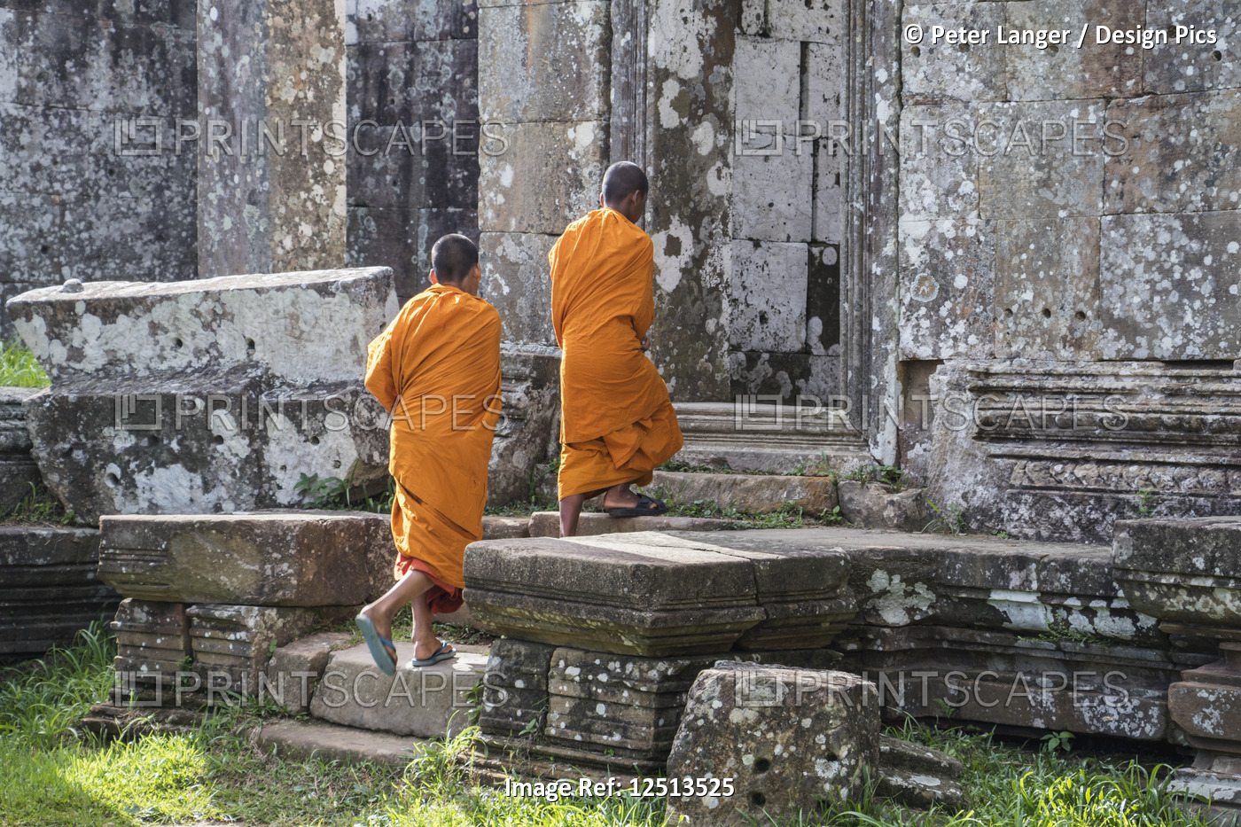 Buddhist monks; Preah Vihear, Cambodia