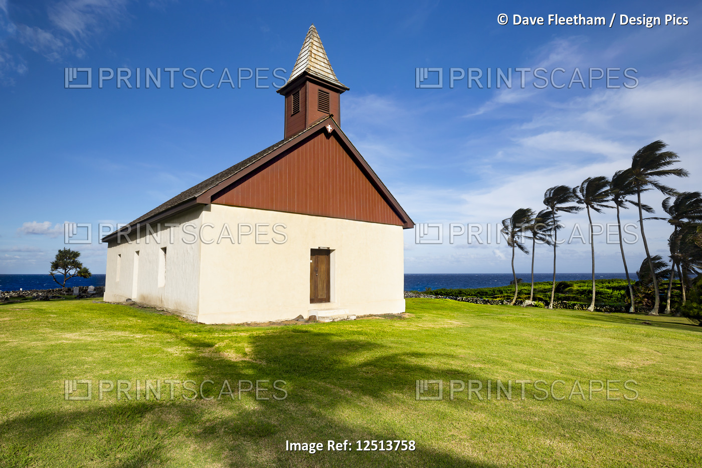 Huialoha Church, established in 1859; Kaupo, Maui, Hawaii, United States of ...