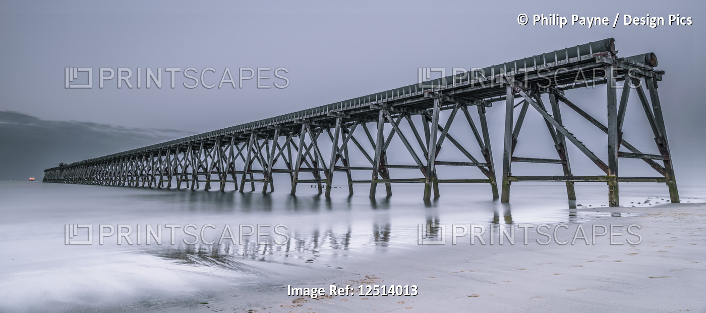 The disused Steetley Pier in the 'blue hour' built to serve the former ...