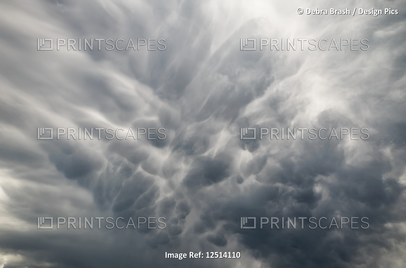 Storm clouds during a warning of tornadoes and hailstorms; Loveland, Colorado, ...