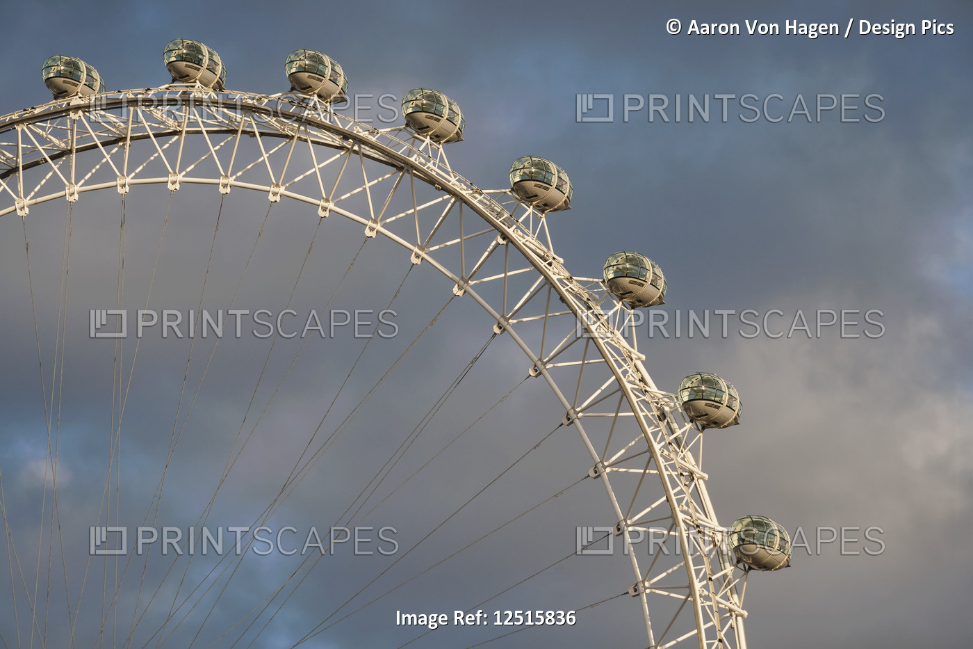 Passenger cars on the London Eye; London, England