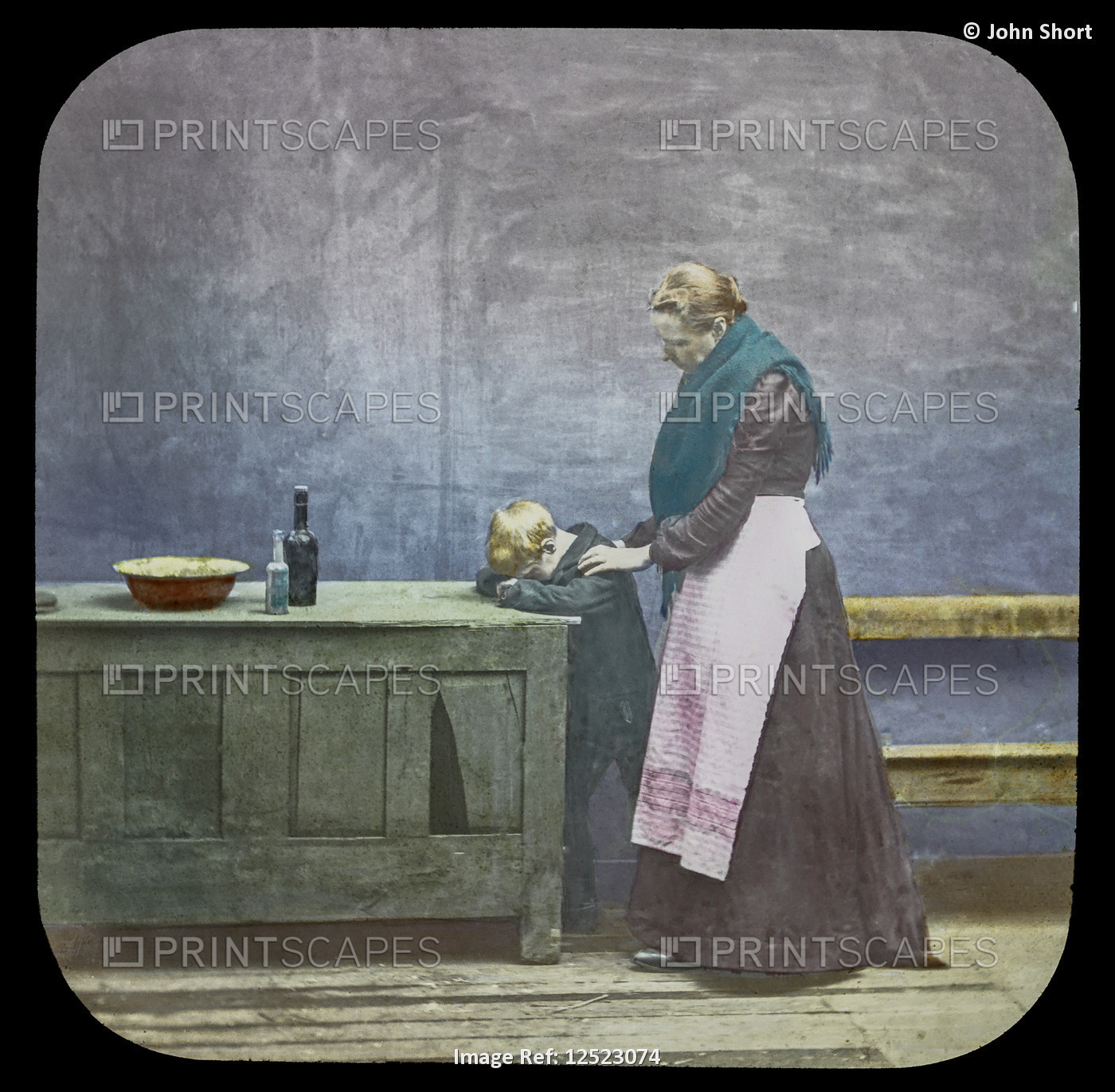 Magic lantern slide circa 1900.Victorian/Edwardian.Social History. Mrs Isabel ...